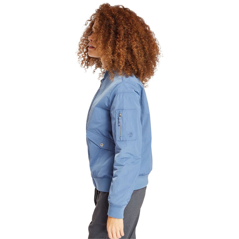 Chaquetas Timberland Mujer Hix Mountain Insulated Bomber Azules - Chile MZO-438790